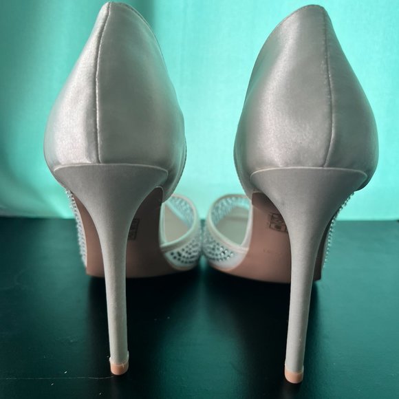 Satin Rhinestone Pumps - Picture 6 of 8